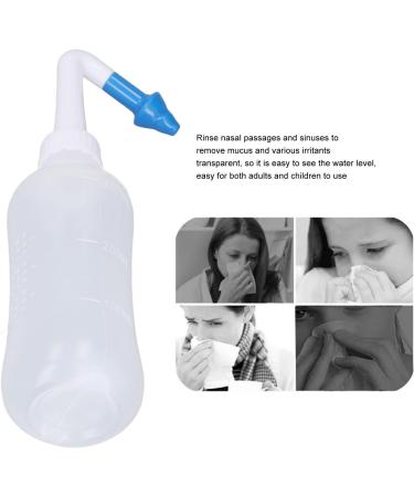 Sinus Rinse Bottle - Effective Nasal Spray for Clogged Nose 300ml Nasal Wash Set (Blue) | Squeeze & Clean Efficiency - Buy Online on GoSupps.com