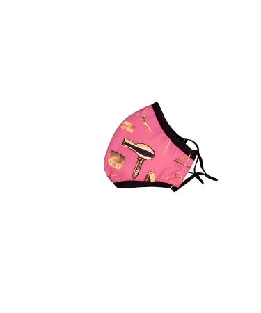 Barber Face Shield & Hair Stylist Mask - Adjustable Washable Reusable | King Midas (Pink & Gold - Buy Online on GoSupps.com