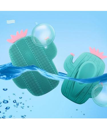 Cactus Silicone Face Cleanser Brush Small Reusable Professional Portable Manual Facial Scrubbing Cleanser - Buy Online on GoSupps.com