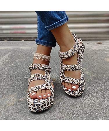Creev Women's Wedge Heel Sandals - Sexy Snake Leather Open Toe Slingbacks Multicolored Styles Available (EU Sizes 37 & 41) - Shop Now! - Buy Online on GoSupps.com