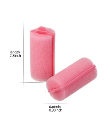 36-Piece Foam Sponge Hair Rollers | Soft Sleeping Curlers for Styling - Pink | 2.8x0.98 inch - Buy Online on GoSupps.com