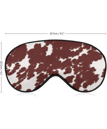 Cowhorse Print Sleep Mask for Women | Adjustable Brown Spots Eye Shades with Elastic Strap - Perfect for Travel & Rest - Buy Online on GoSupps.com