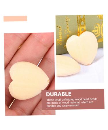 Safigle 200 Stk Peach Cherz Bear Spacer Beads | Rustic Wooden Heart-Shaped Pearls for DIY Accessories | Perfect for Children's Crafts - Buy Online on GoSupps.com