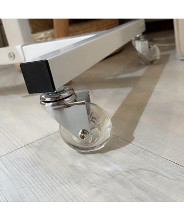 Threaded Shaft Swivel Castors Ball Castors Set of 4 75mm Furniture Swivel castors with M8 x 15 M10 x 15 grub Screws and Ball Bearings Transparent Rubber Transport castors Single Load 40kg .(M10*1 4 Swivel M10*15mm - Buy Online on GoSupps.com