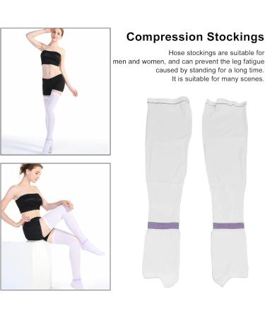 Thigh-High Compression Stockings - Breathable Hose for Varicose Veins & Edema Relief (XL) | Prevent Leg Swelling - Buy Online on GoSupps.com