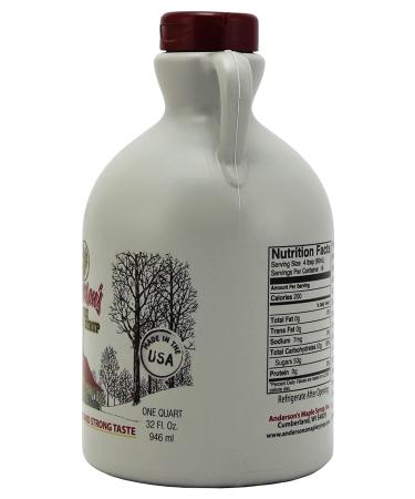 Anderson's Maple Syrup Inc. Very Dark 32 oz plastic jug - 32 Fl Oz (Pack of 1) - Buy Online on GoSupps.com