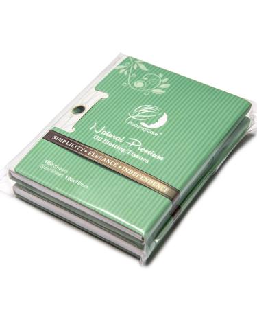 Green Tea Oil Absorbing Tissues - 100ct Premium Face Blotting Paper - Large 10x7cm Sheets, No Waste, Easy to Carry - Pack of 1 - Buy Online on GoSupps.com
