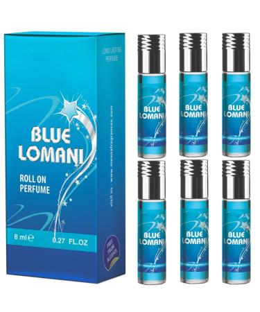 BlueQueen Fragrances Blue Lomani Roll On Perfume Attar Alcohol Free Long Lasting Perfume for Women and Men | Hypoallergenic Travel Size - 8Ml - Pack of 6 - Buy Online on GoSupps.com