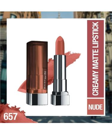 Maybelline New York Matte Lipstick 657 Nude Nuance - Intense Colour Moisturizing Formula | Buy Creamy Matte Lipstick Online - Buy Online on GoSupps.com