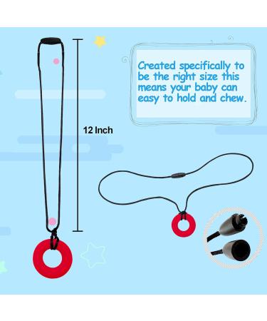 Kau-Bite Ring Necklace - Donut Shape Silicone Chewing Tool for Kids & Adults with ADHD Autism & Biting Needs - 4 Pack Sensory Care Solution - Buy Online on GoSupps.com