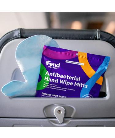 Fend Wellness 75% Alcohol Hand Wipes - Mitt Wearable Pre-moistened Mitten-Shaped Sanitizer with Protective Liner - Full Hand Coverage - 10 Wipe Mitts Set - Buy Online on GoSupps.com