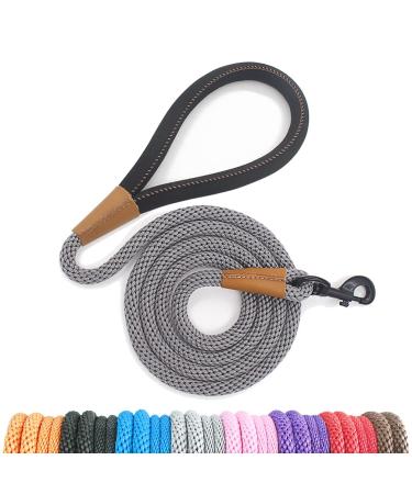 lynxking tow lines for dogs dog leash raw liner. Guideline for small medium-sized large dogs (gray carabiner hook 1.3cm x 180cm) carabiner hook 1.3cm x 180cm gray
