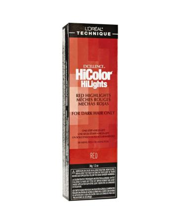 L'Oreal Excel Hicolor Highlights Red 34 g 3-pack Red Black 102 g (1-pack)