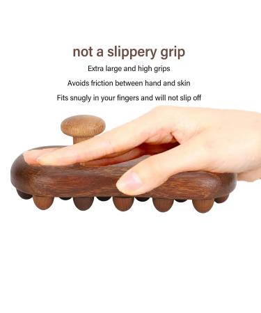 ZJchao 16.5 cm Sandalwood Massage Brush - Ergonomic Fascia Tool with Smoothing Balls for Ultimate Relaxation - Buy Online on GoSupps.com