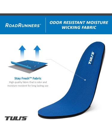 Large Tuli's Roadrunners Arch Support Insoles with Shock Absorption - Cushioned Shoe Replacement - Buy Online on GoSupps.com