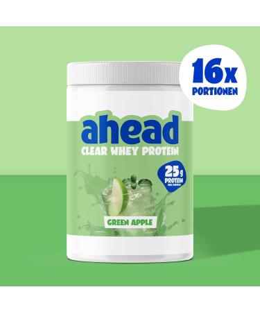  ahead ahead IsoClear Whey Protein | Green Apple 500g | 25g of protein | Clear whey protein powder with a fruity taste | Refreshing taste - Buy Online on GoSupps.com