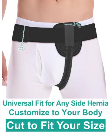 Buy Universal Hernia Belt Truss for Men & Women | Adjustable Inguinal Support Guard for Pain Relief & Post Surgery - 2 Removable Compression Pads - Buy Online on GoSupps.com
