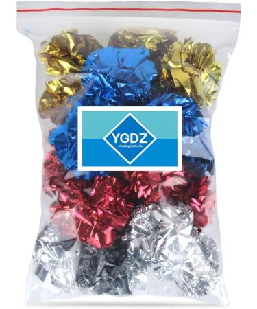 YGDZ Crinkle Cat Balls Toys 20 Pack - Original Mylar Glitter Balls for Cats - Fun Crinkly Sounds - Indoor Kitten Play Toy - Buy Online on GoSupps.com