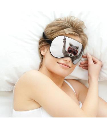 Shop Light-Blocking Funny Raccoon Eye Mask - Comfortable & Adjustable Sleep Mask for Men & Women - Buy Online on GoSupps.com
