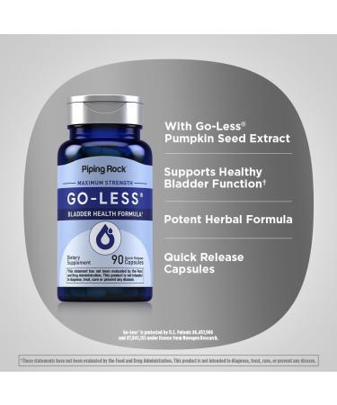 Piping Rock Bladder Control Pills for Women and Men | 90 Capsules | Maximum Strength Formula | Pumpkin Seed Extract | Non-GMO Gluten Free Supplement - Buy Online on GoSupps.com