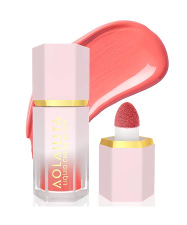 AOLAILIYA Liquid Blush Makeup Soft Cream Blush for Cheeks  High-pigmented  Long-Wearing  Waterproof  Natural Glossy  Skin Tint Blush Stick Face Makeup for Women and Girls(devoted)