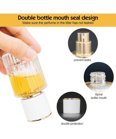 Ysimple 2Pcs 30ml Round Travel Perfume Glass Spray Bottle Refillable Perfume Atomiser Portable Clear Glass Empty Bottle Large Cosmetic Fine Mist Atomizer for Travel Perfume Replacement - Buy Online on GoSupps.com