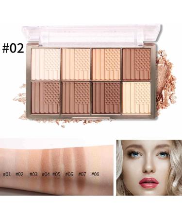 Setting Makeup Powder Waterproof Oilproof Face Makeup Palette Face Shading Powder 4 Highly Pigmented Colors for Contouring and Highlighting Shzons 02 - Buy Online on GoSupps.com
