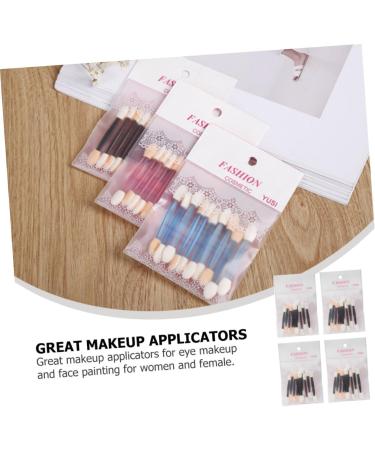 BIUDECO 40pcs Sponge Stick Glitter Eyeshadow Brush Eyeshadow Brush Double End Flat Makeup Brush Plastic Abs - Buy Online on GoSupps.com