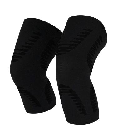 Vive Knee Compression Sleeves - Brace For ACL  PCL  Meniscus  Patella Pain - Support For Weightlifting  Running  Women  Men - Small  Medium  Large  Plus Size For Dislocated Leg  Arthritis  Tendonitis Black XX-Large
