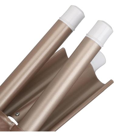 Buy Adjustable Temperature 3 Barrel Hair Curler - Gold Large Curling Iron for Home & Salon Use | Triple Barrel Hair Crimper Tool (US Plug - Buy Online on GoSupps.com