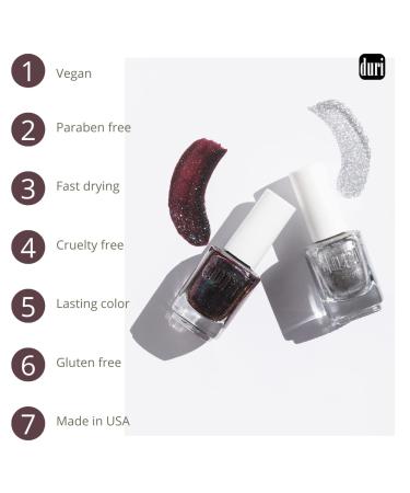 Duri Nail Polish 174 Fire Sapphire - Deep Purple Blue Metallic Shimmer Lacquer 0.5 fl.oz - Buy Online on GoSupps.com