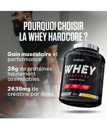 Superset Nutrition | Whey Hardcore (2kg) | Whey Protein | Explosive Whey & Creatine Combo - Buy Online on GoSupps.com