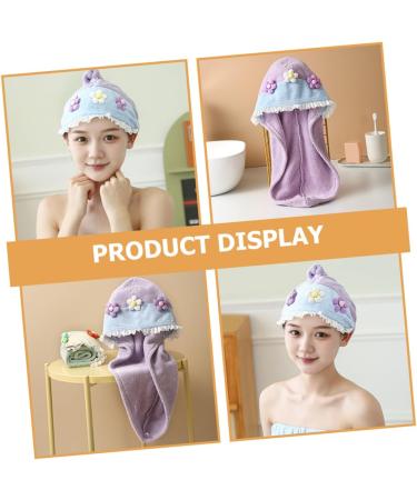 Beavorty 2pcs Dry Hair Cap Bathing Cap Shower Caps Turban Towel Washcloth Hair Drying Hat Cute Rapid Hair Drying Hat Hair Dry Hat for Wet Hair Shower Hats Coral Fleece Quick Dry Tube Top As Shownx2pcs 65.00X25.00X0.50CMx2pcs - Buy Online on GoSupps.com