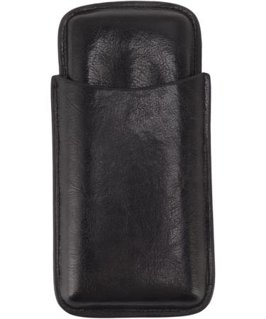 Cigar Travel Case 3 Cigar Storage Space Front Cutter Pocket Cigar Holder Case Leather for Birthday Gift (Black) - Buy Online on GoSupps.com