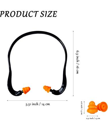 Shop 8 Pcs Banded Ear Plugs for Sleep & Noise Reduction | Lightweight Hearing Protection for Concerts Work Shooting & Construction - Black - Buy Online on GoSupps.com