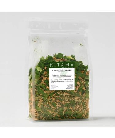 Kitama Lemongrass tea with pandan 100g sun-dried from Thailand. A wellness tea for relaxation and unwinding.