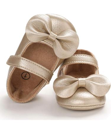 LACOFIA Baby Girls Anti-Slip Mary Jane Princess Party Shoes 6-12 Months - Gold - Buy Online on GoSupps.com