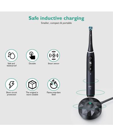 Braun Oral B iO Series 7 8 9 Electric Toothbrush Replacement Charger Base - Magnetic Travel Charging Base for Oral-B iO Series 7/8/9 - 3768 Adapter Cord - Black - Buy Online on GoSupps.com