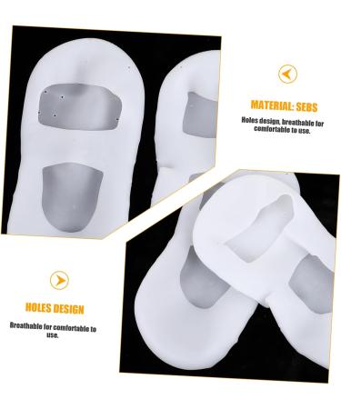 Beatifufu 1 Pair Beach Socks Silicone Moisturizing Socks Dance Socks Plantar Cracked Heel Socks Ballet Socks Silicone Arch Tendon Socks White Waterproof Socks Men and Women Absorb Sweat - Buy Online on GoSupps.com