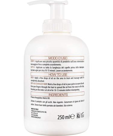 Farmazan - Sweet Almond Oil 100% Pure - 250ml - Cold Pressed - Ideal for Hair Care and Dry Skin - Made in Italy - Buy Online on GoSupps.com