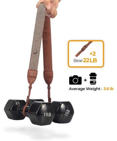 TARION Vintage Camera Shoulder Strap for DSLR Nikon Canon Sony Pentax - Classic White/Brown Weave - Buy Online on GoSupps.com