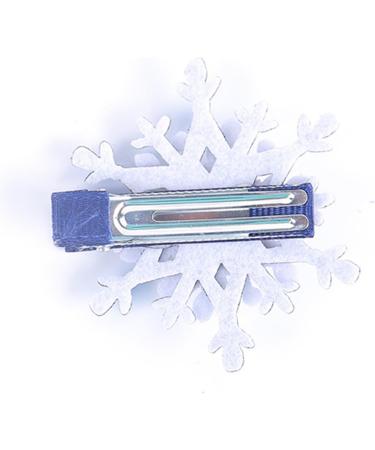Christmas Themed Snowflake Hair Grip Elegant Christmas Snowflake Hair Clip Embellished with Rhinestones Blue Heart Model - Buy Online on GoSupps.com