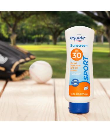 Equate Sport Broad Spectrum Sunscreen Lotion SPF 30 Water Resistant 80 Minutes 8 fl oz - Buy Online on GoSupps.com