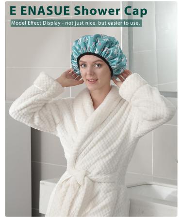 Buy E Enasue Reusable 3-Layer Waterproof Shower Hood - Extra-Sized & Adjustable for Long Hair | Ideal for Makeup | Green - Buy Online on GoSupps.com