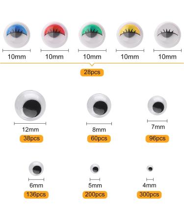 Astaron 800PCS Self-Adhesive Googly Eyes for Art & Craft - 4mm-12mm Doll Making & Scrapbooking - Buy Online on GoSupps.com