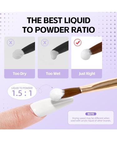 COSCELIA Acrylic Powder for Nails - 8g Transparent for 3D Nail Extensions | No Lamp Needed | Shop Internationally - Buy Online on GoSupps.com