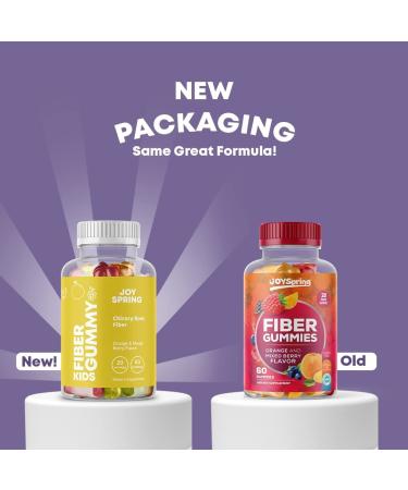 Kid's Chewable Fiber Gummies - Orange & Berry Flavored - 60 ct - Constipation Relief for Toddlers - Chicory Root Fiber Supplement - Buy Online on GoSupps.com