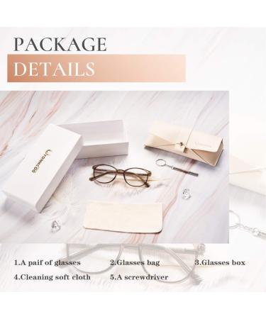 FONHCOO Blue Light Filter Glasses for Women - TR90 Anti-Fatigue Gaming & Computer Glasses (Brown) - Super Lightweight Without Container - Buy Online on GoSupps.com