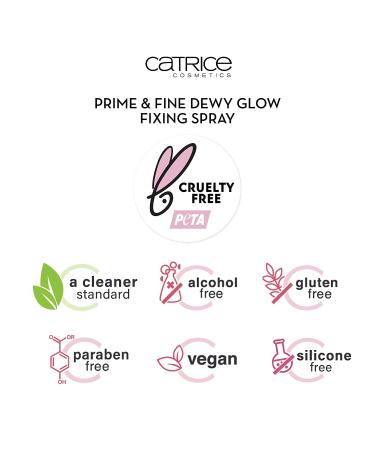 Catrice Prime & Fine Illuminating Dewy Glow Spray - Transparent, Fast Drying Fixing Spray - Paraben Free, Vegan, Cruelty Free - 1.69 Fl Oz - Buy Online on GoSupps.com