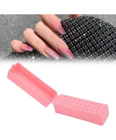 Hooleey 30 Holes Nail Drill Bits Holder Dustproof Acrylic Cover Manicure Tools Space Saving Nail Grinding Bits Container - Buy Online on GoSupps.com